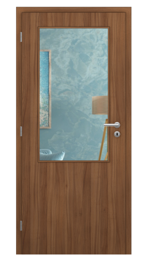 DPO - Požárně odolné / DPOC S2 - požární prosklené 2/3 / CPL - ořech / Float čirý protipožární