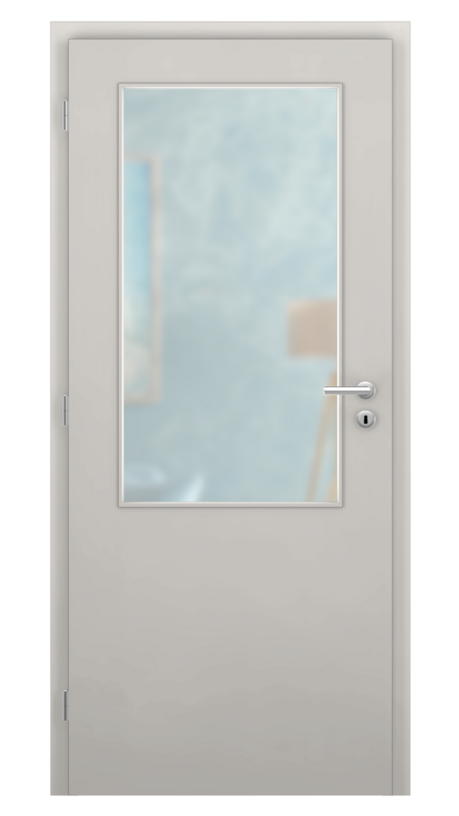 DPO - Požárně odolné / DPOC S2 - požární prosklené 2/3 / CPL - šedá / Satinato pískované protipožární