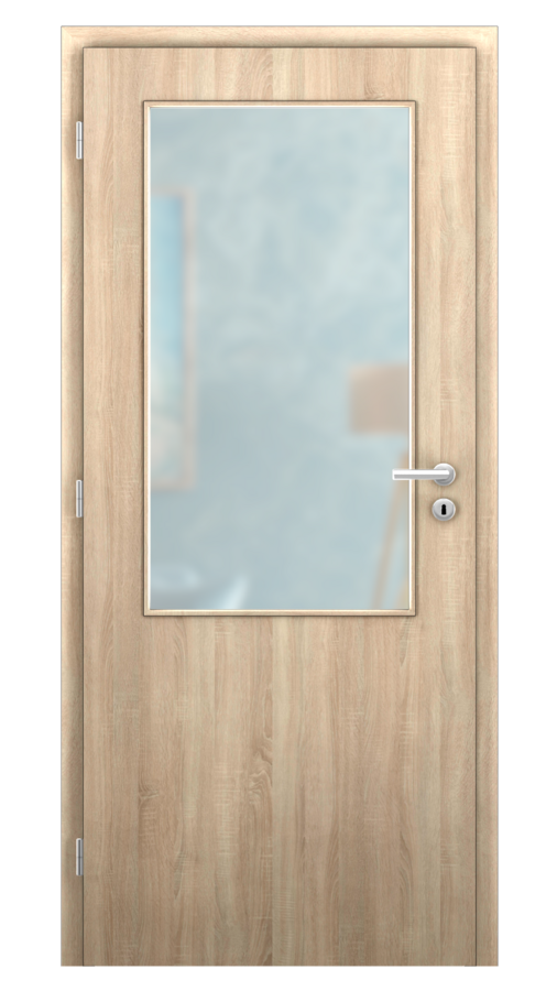 DPO - Požárně odolné / DPOC S2 - požární prosklené 2/3 / CPL SOLO 3D - bardolino / Satinato pískované protipožární