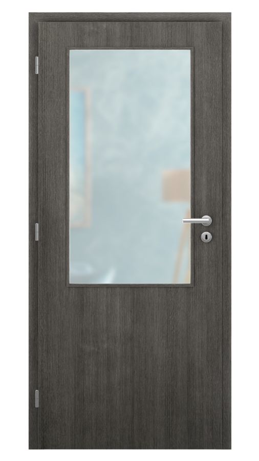 DPO - Požárně odolné / DPOC S2 - požární prosklené 2/3 / SOLO MATRIX - trento / Satinato pískované protipožární