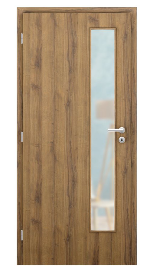 DPO - Požárně odolné / DPOC S5 - požární prosklené  / CPL SOLO 3D - dub sherman / Satinato pískované protipožární