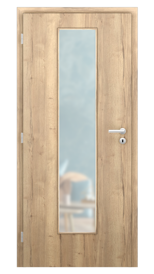 DPO - Požárně odolné / DPOC S7 - požární prosklené / CPL SOLO 3D - dub halifax / Satinato pískované protipožární