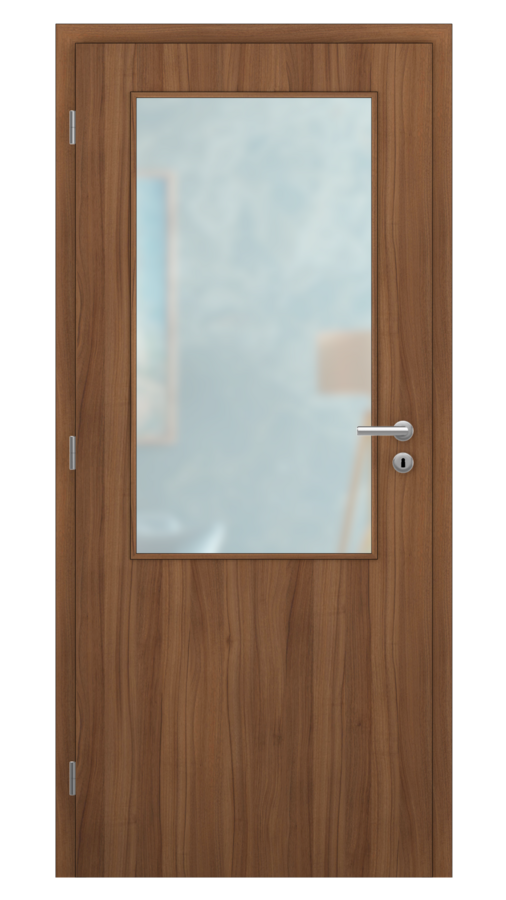 DPO - Požárně odolné / DPOB S2 - požární prosklené / CPL - ořech / Satinato pískované protipožární