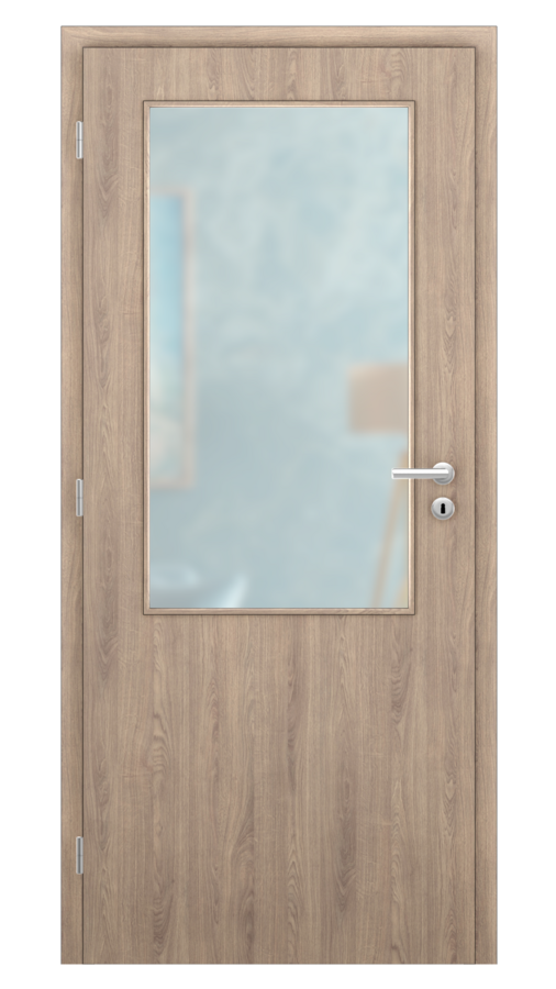 DPO - Požárně odolné / DPOB S2 - požární prosklené / CPL - dub royal / Satinato pískované protipožární