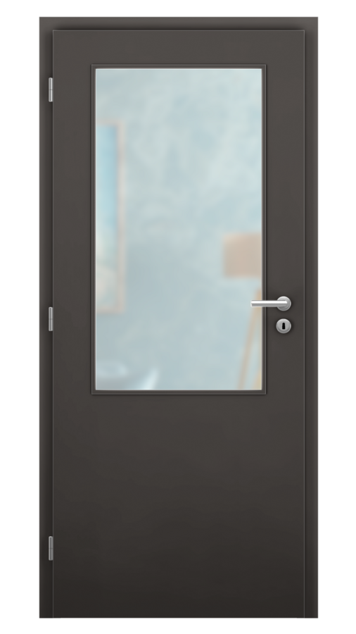 DPO - Požárně odolné / DPOB S2 - požární prosklené / CPL - antracit / Satinato pískované protipožární