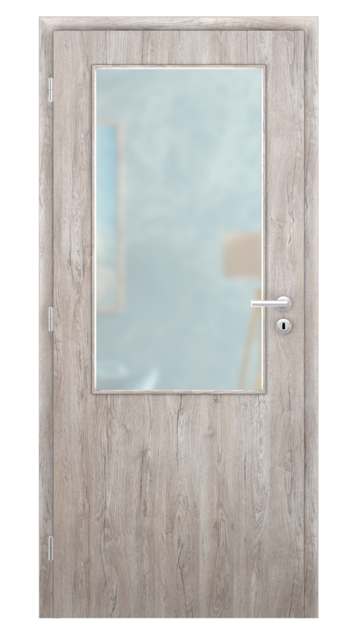 DPO - Požárně odolné / DPOB S2 - požární prosklené / SOLO STRUKTUR - dub alpský / Satinato pískované protipožární