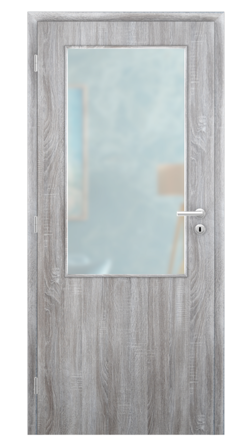 DPO - Požárně odolné / DPOB S2 - požární prosklené / SOLO STRUKTUR - dub archico / Satinato pískované protipožární