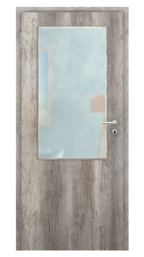 DPO - Požárně odolné / DPOB S2 - požární prosklené / SOLO STRUKTUR - dub canyon / Satinato pískované protipožární