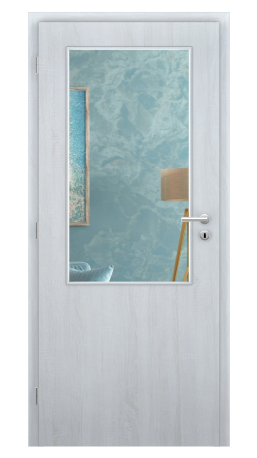 DPO - Požárně odolné / DPOB S2 - požární prosklené / SOLO STRUKTUR - andorra white  / Float čirý protipožární