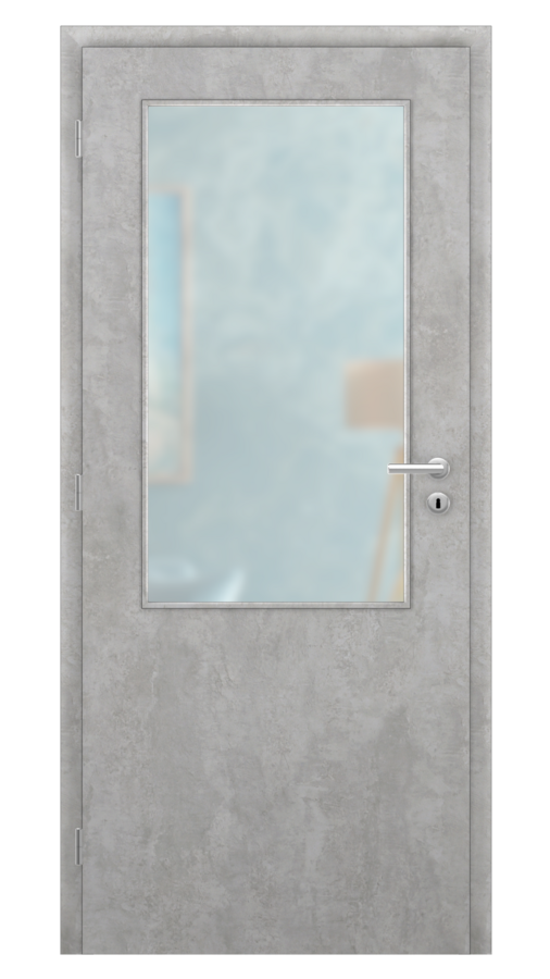 DPO - Požárně odolné / DPOB S2 - požární prosklené / SOLO STRUKTUR - beton / Satinato pískované protipožární