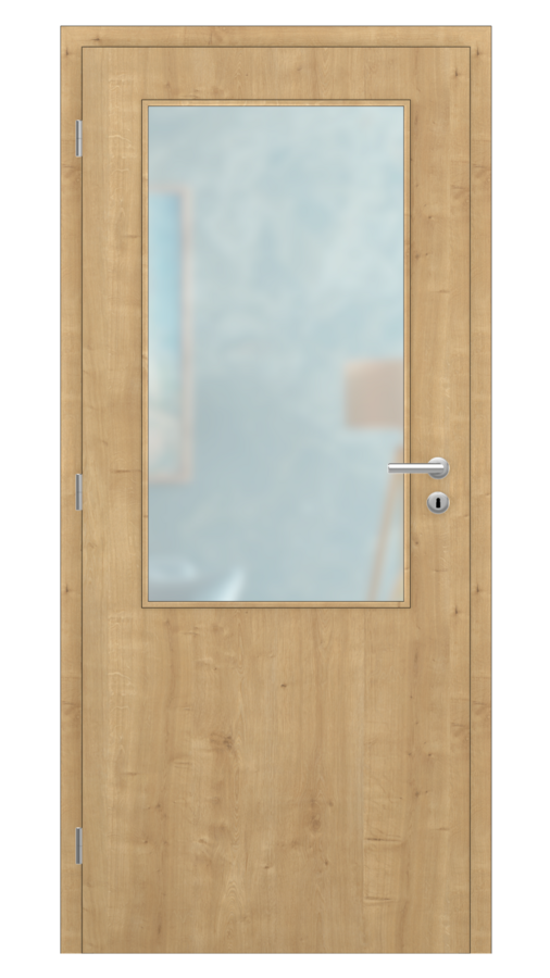 DPO - Požárně odolné / DPOB S2 - požární prosklené / CPL SOLO 3D - dub přírodní / Satinato pískované protipožární