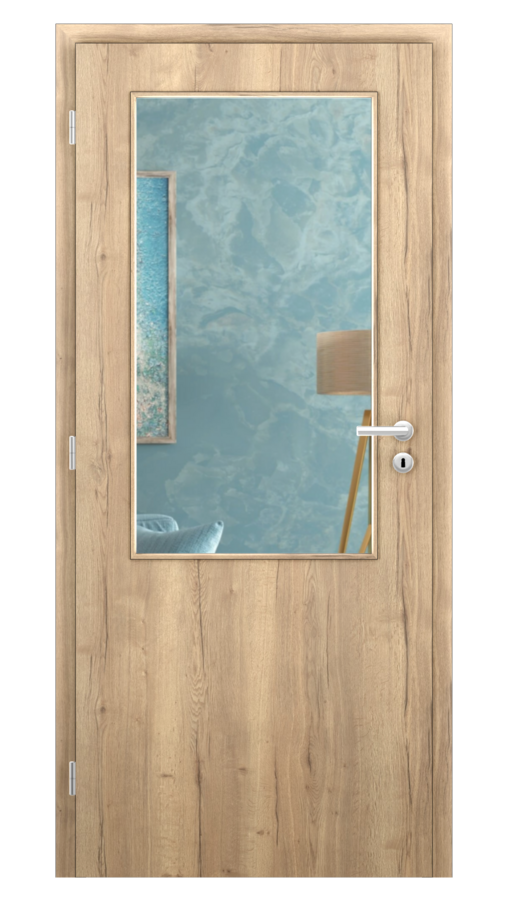 DPO - Požárně odolné / DPOB S2 - požární prosklené / CPL SOLO 3D - dub halifax / Float čirý protipožární