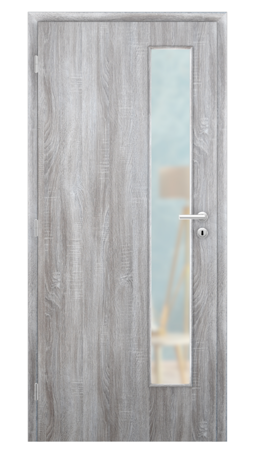 DPO - Požárně odolné / DPOB S5 - požární prosklené / SOLO STRUKTUR - dub archico / Satinato pískované protipožární