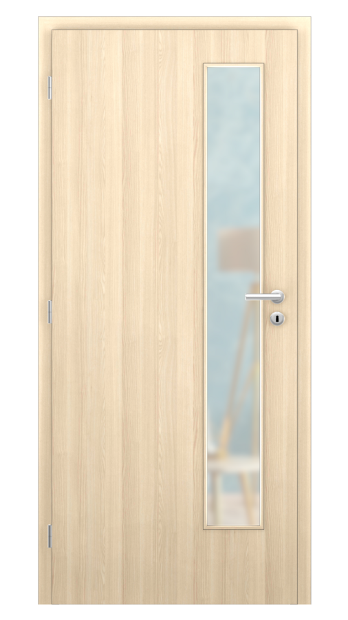 DPO - Požárně odolné / DPOB S5 - požární prosklené / CPL SOLO 3D - dub bělený / Satinato pískované protipožární