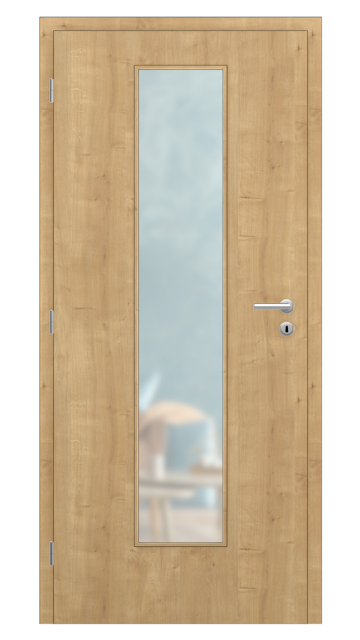 DPO - Požárně odolné / DPOB S7 - požární prosklené / CPL SOLO 3D - dub přírodní / Satinato pískované protipožární