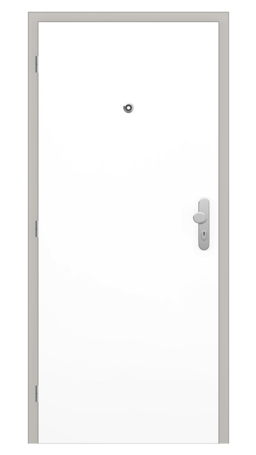 Bezpečnostní dveře s požární odolností / Bezpečnostní třída RC2 - DPB 2 / HPL 0,8 mm - bílá premium